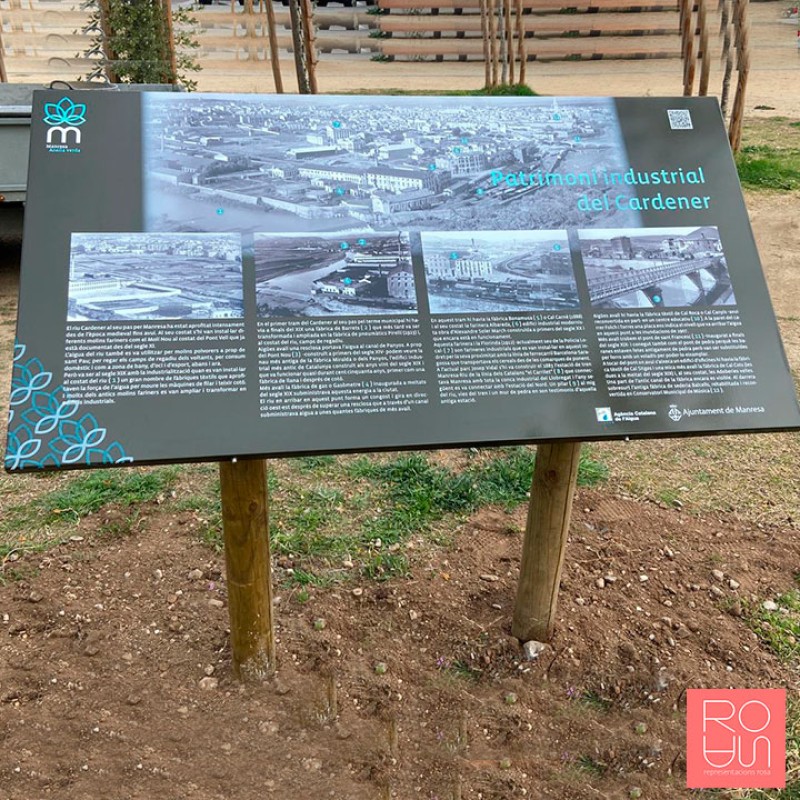 Faristol Fusta per Anella Verda - Senyalització Interpretativa